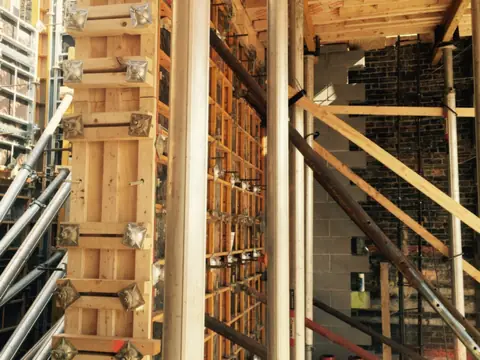 Concrete column forms, concrete work in New York
