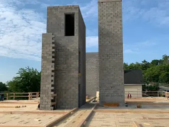 Concrete core tower, concrete work in New York