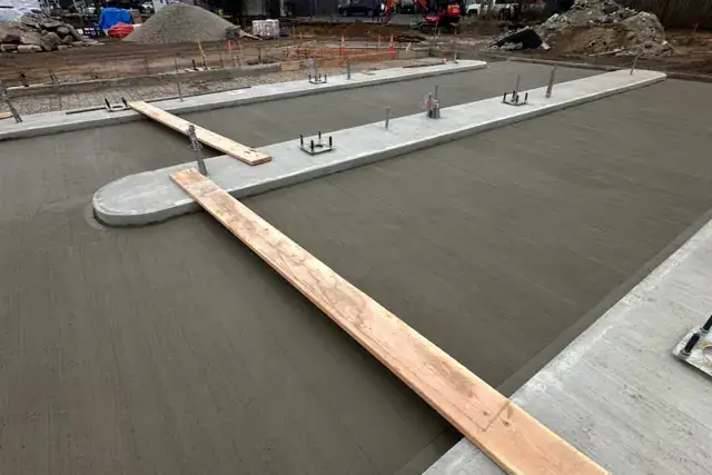 Concrete large pour, concrete work in New York