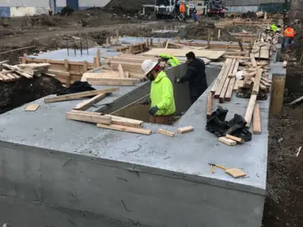 Concrete slab crew, concrete work in New York