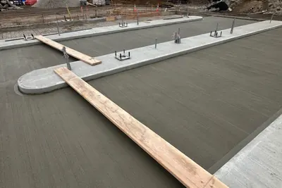 Concrete slab screed, concrete work in New York