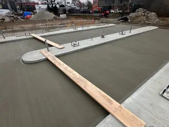 Concrete slab screed, concrete work in New York