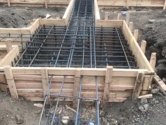 Foundation rebar grid, foundation work in New York