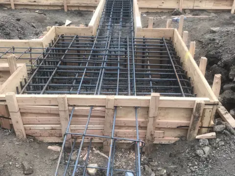 Foundation rebar grid, foundation work in New York
