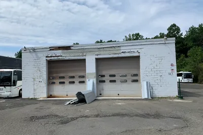 Garage building before, parking garage work in New York