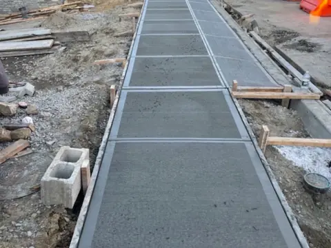 Sidewalk forms panels, sidewalk and curb work in New York
