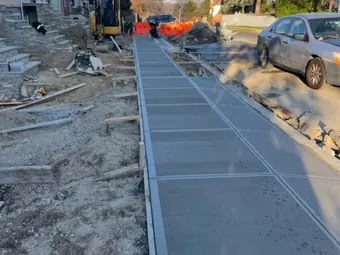 Sidewalk slabs jointed, sidewalk and curb work in New York