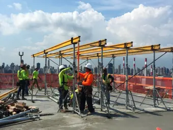 Steel crew skyline, steel repair in New York